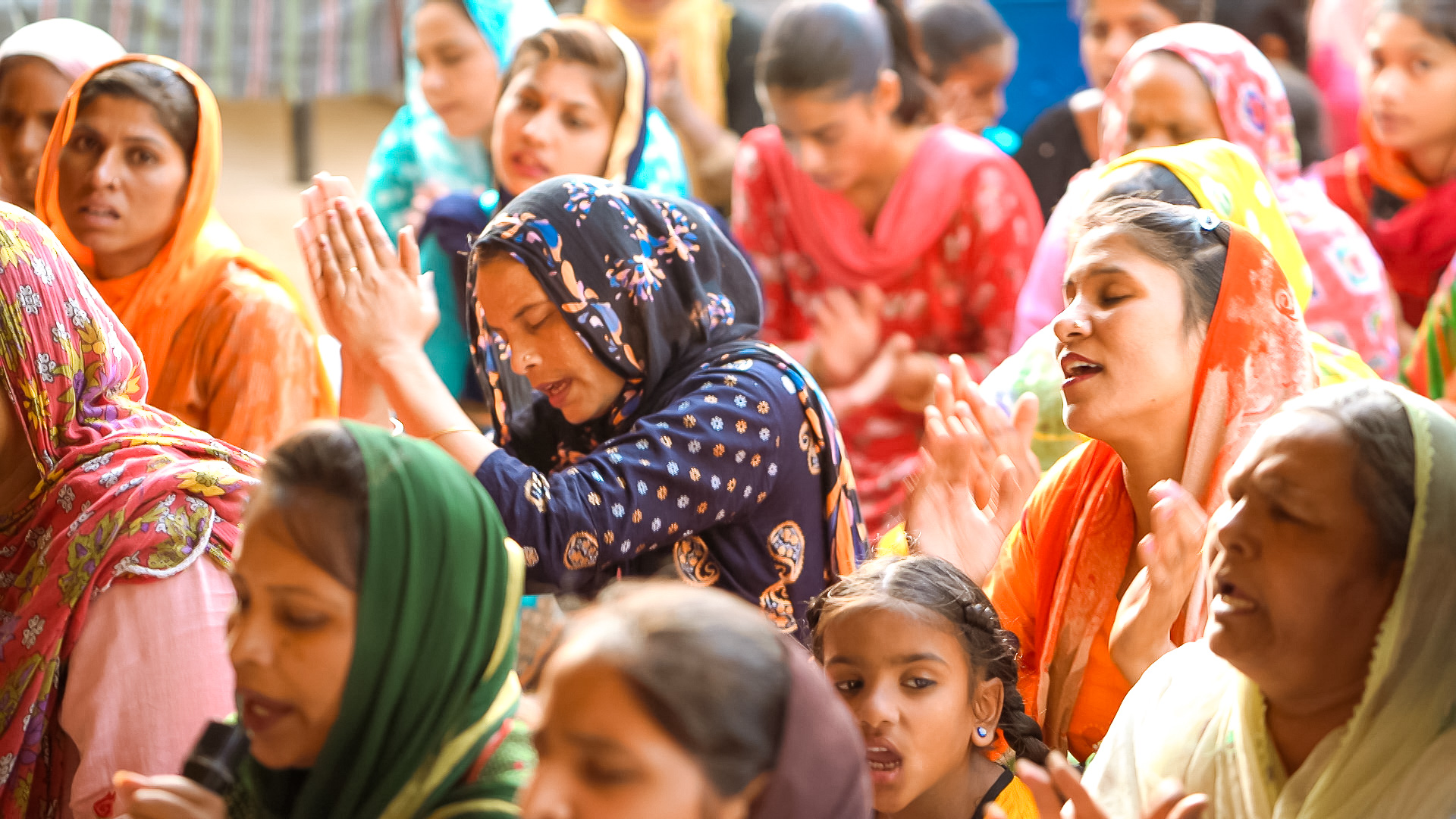 Group of people praying